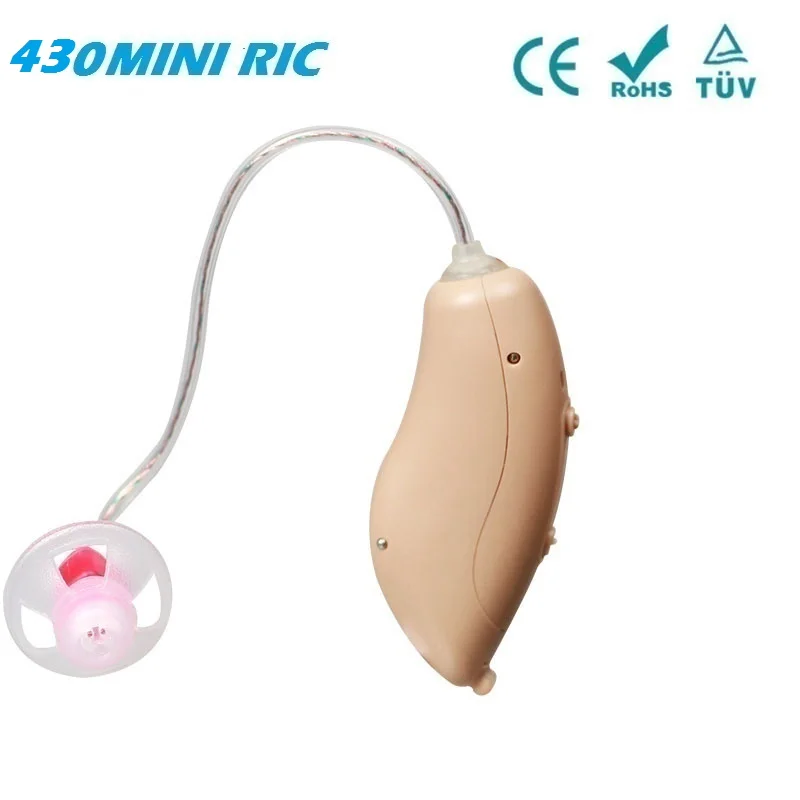 Acosound RIC цифровой мини слуховой аппарат 4 канала слуховые аппараты 430RIC слуховые усилители маленький слуховой аппарат слуховое устройство - Цвет: Right Ear