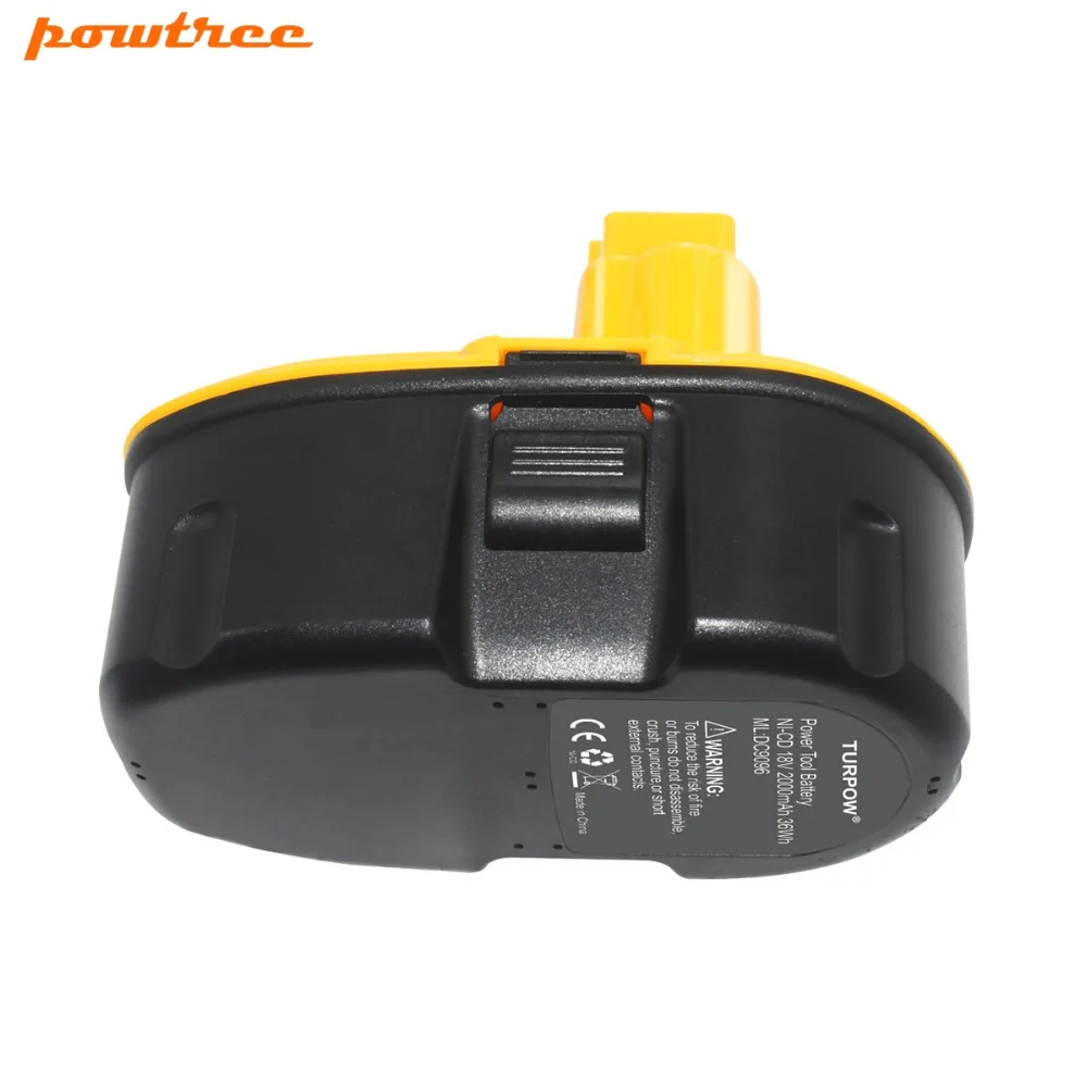 Аккумуляторная батарея Powtree 3500mAh 18V DC9096 Ni MH для Dewalt DE9039 DE9095 DE9096 DC020 DC212 DC212B