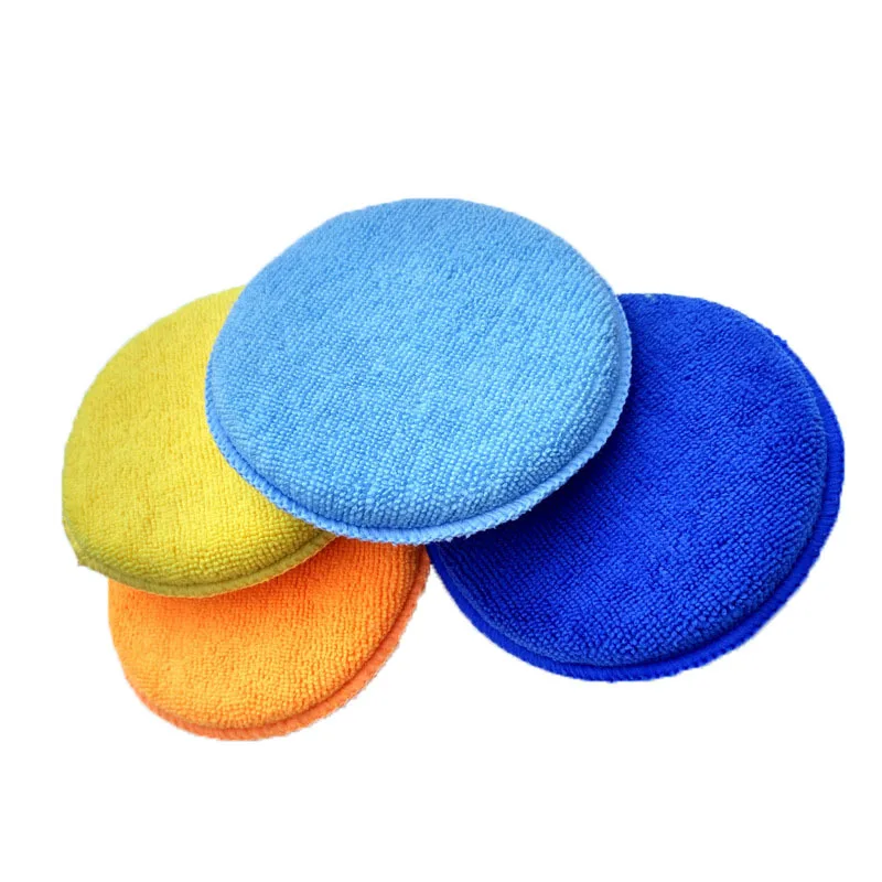 13.5X2.5cm Round Shaped Micro Fiber Waxes Sponge Car Cleaning Supplies Car Vehicle Glass Cleaning Sponges car accessries