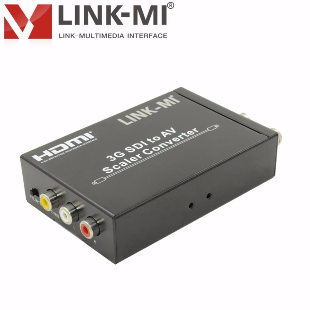 LINK MI SDI к AV конвертер HD/SD/3G до CVBS видео и звукопередачи 2 сторонний разветвитель из