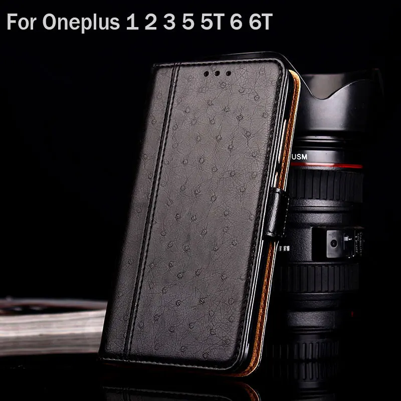 Чехол для oneplus 2 3 5 6 5t 6t coque роскошный страусиный кожаный чехол с подставкой Oneplus