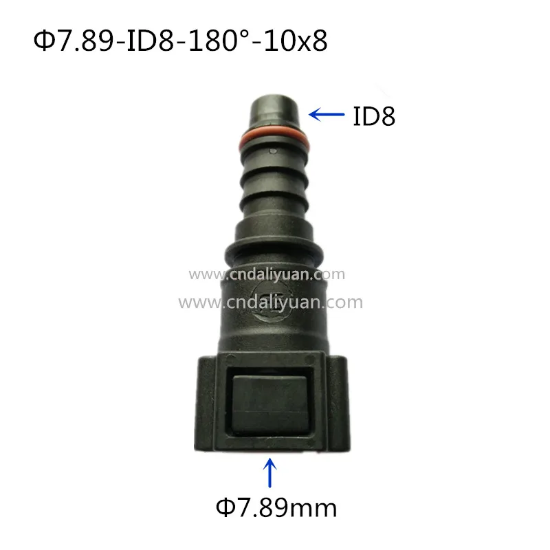 7,89 мм ID8 7,89 90 градусов SAE фитинги для топливной трубы Авто Топливная линия быстрый соединитель бензиновый фильтр пластиковый соединитель 5 шт один лот - Название цвета: 180 degree