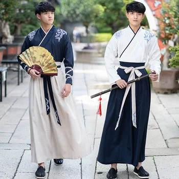 

Chinese Hanfu Traditional Ancient Chinese Costumes Men Hanfu National Wushu Clothing Show Stage Outfits Mens Hanfu Dress DN2564