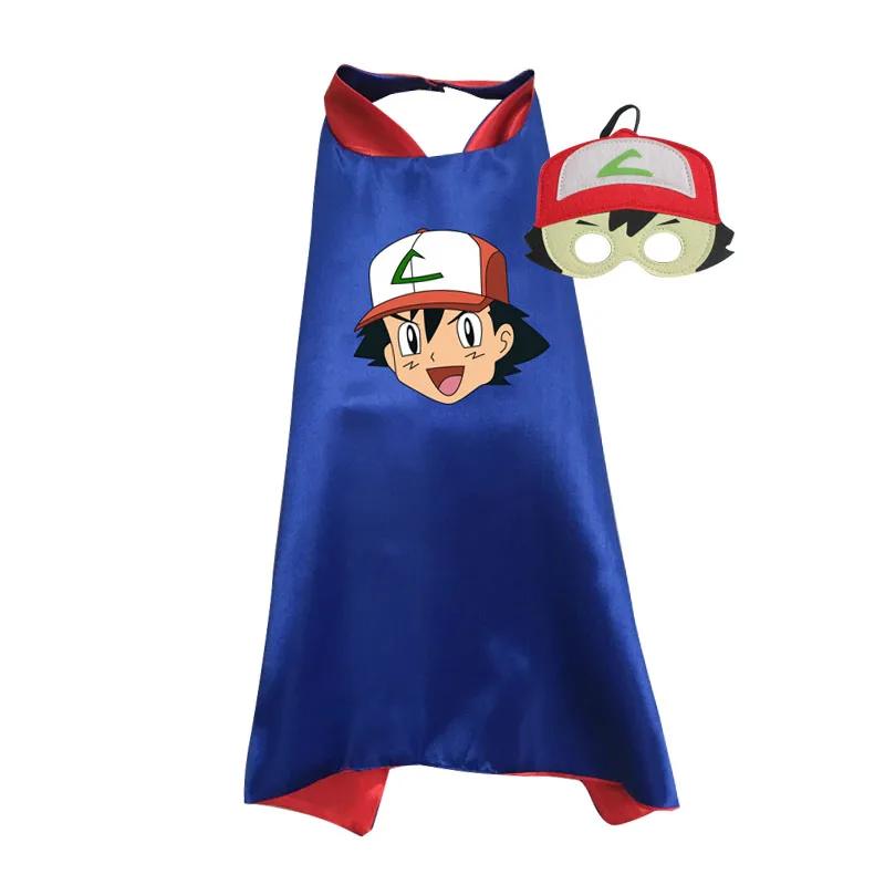 

Pokemon Costume Kids Cosplay Party Boys Girls Super Capes and Masks