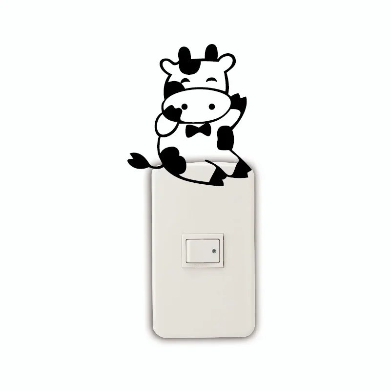 10.3*9cm Cute Little Cow Sticker Cartoon Animal Vinyl for Kids Room Bedroom Home Decor | Игрушки и хобби