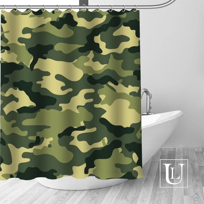 Shower Curtain Bathroom Waterproof Polyester Fabric Random Pattern & Hook YH Shower Curtain Bathroom Waterproof Polyester Fabric Random Pattern & Hook YH