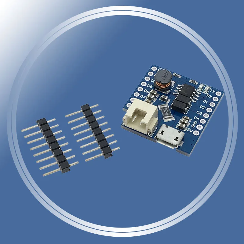 

Wemos D1 Mini Battery Shield USB Single Lithium Battery Charging Boost Module With Pins LED Indicator 5V DC Free Shipping