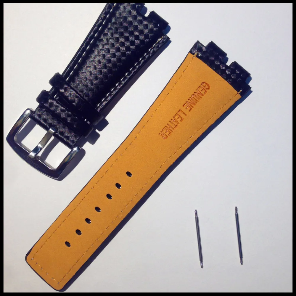 OHSEN New Product watches Bracelet Black Watchbands Leather Strap Watch Band AD0930 Stainless Steel Clasp Watch Accessories  (13)