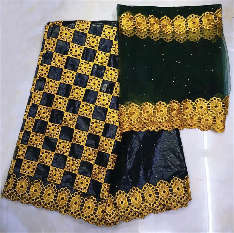 Tissu dentelle Базен riche getzner Африканский Базен кружевная ткань материал Гвинея парча ткань Базен riche ткань 7 ярдов/лот LYB