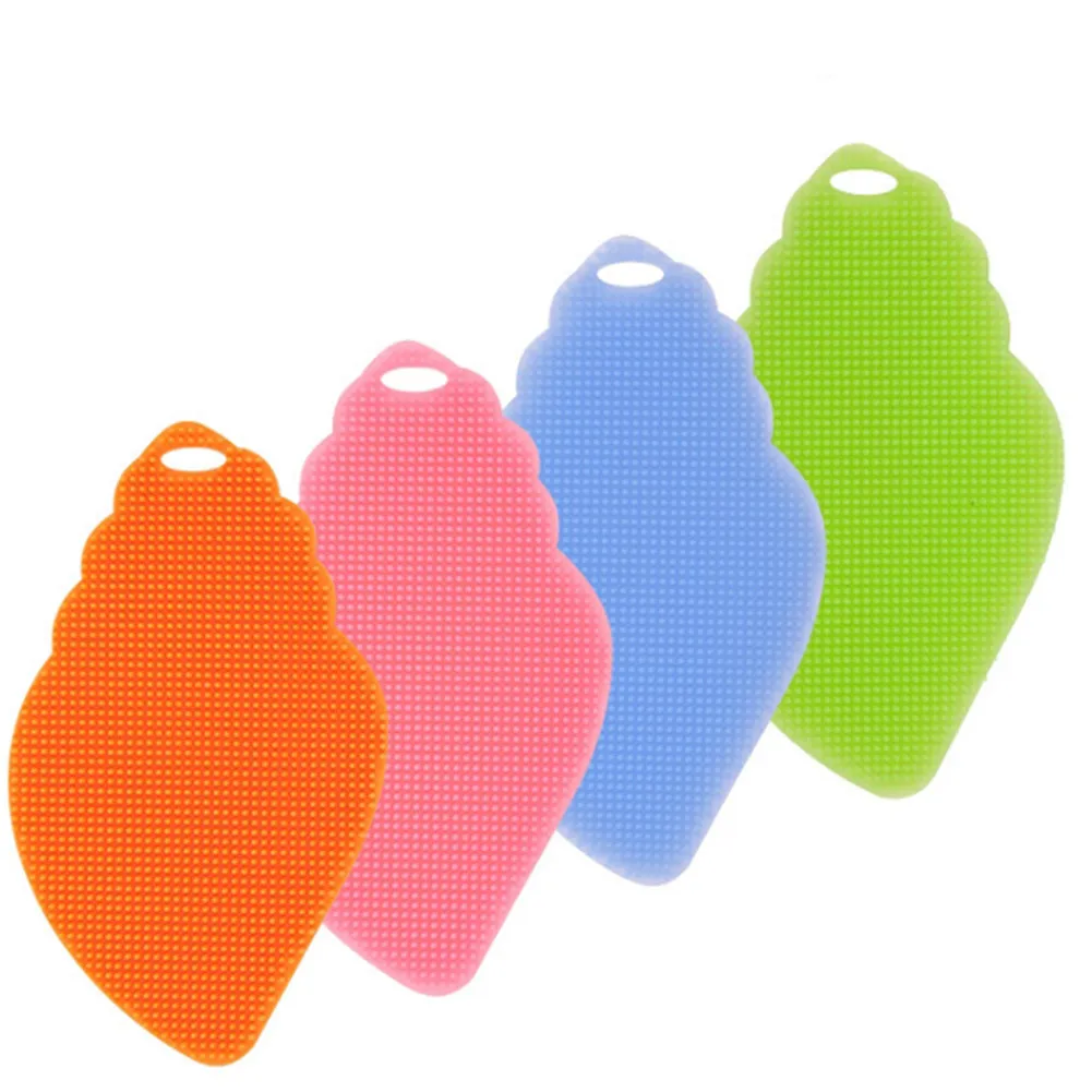 

Multi-Purpose Leaf-Shaped Dish Washing Brush Washing For Fruit Vegetable Cleaning Dishwashing Brush Kitchen Washing Tools