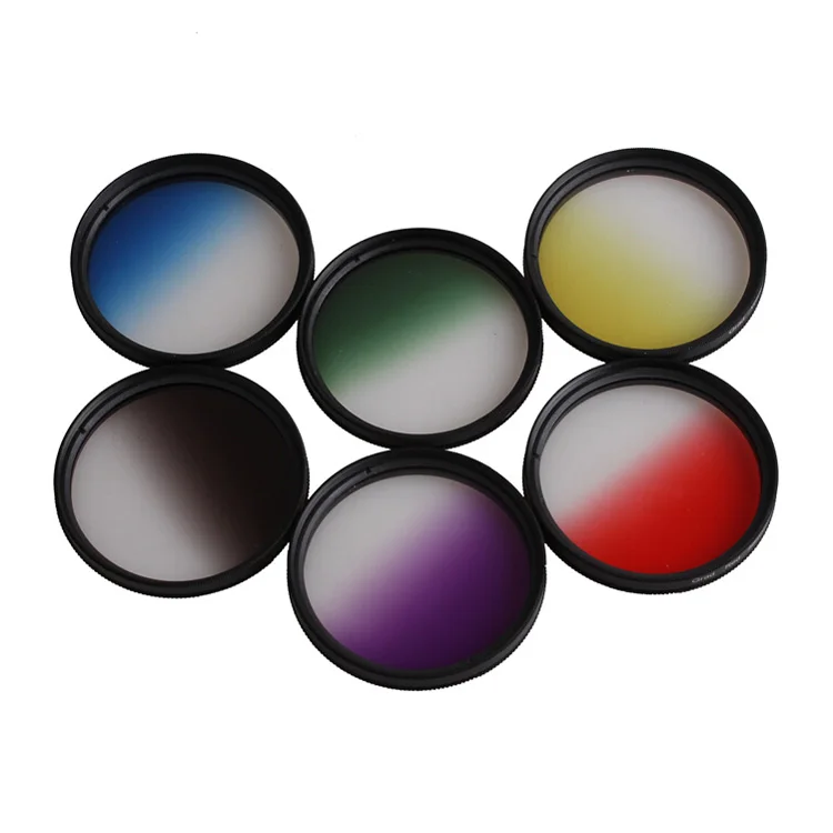 52mm Gray Blue Orange Red GND Graduated Filter Graduated Neutral