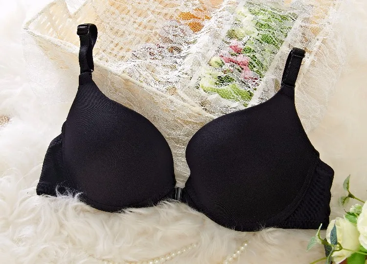 comfy bra Fashion bra spring and summer seamless sexy front button bra push up underwear buckle female small chest bra red bra