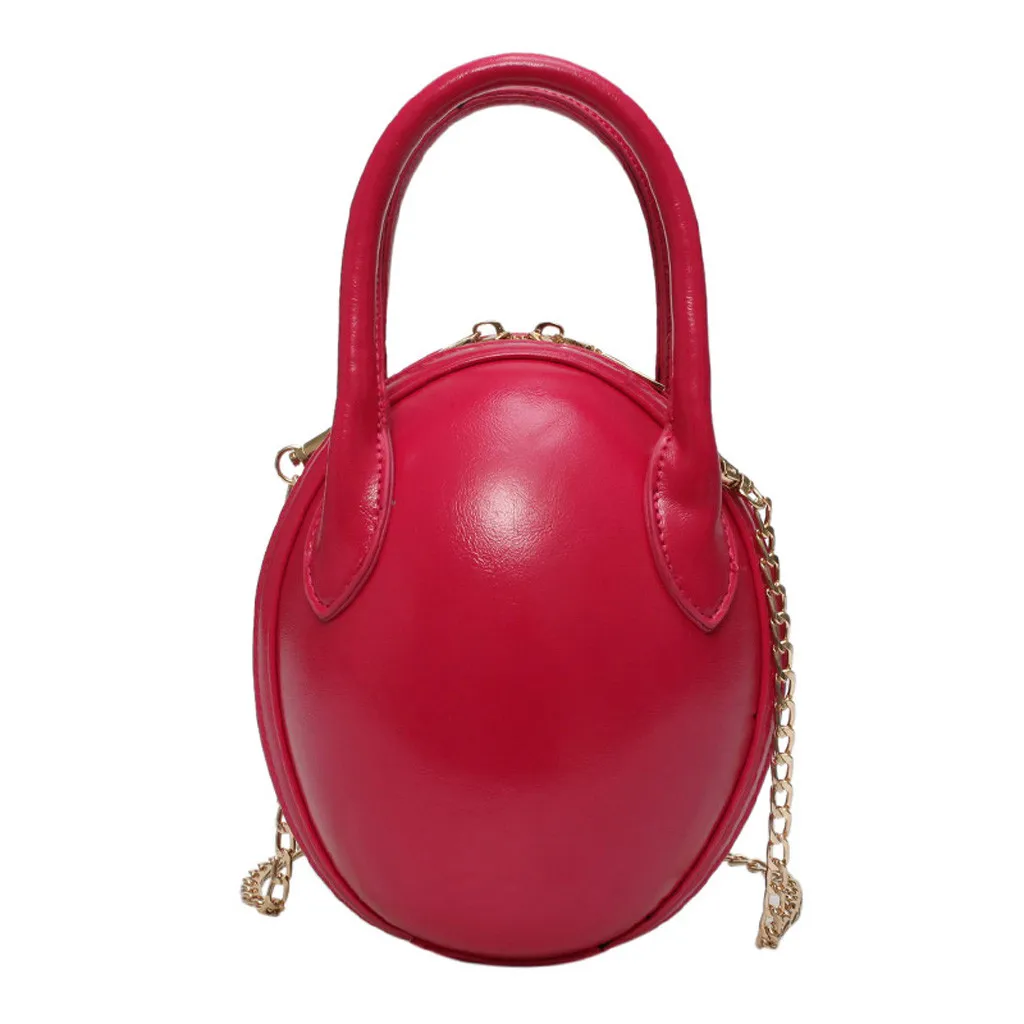 Женские сумки в форме яйца, дизайнерские сумки, кожаная сумка через плечо, сумка на плечо, женские сумки на цепочке, Bolsa Feminina De Couro# L10 - Цвет: Розовый