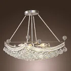 Luxury Stylish LED Modern Crystal Pendant Lamp Light with 6 Lights For Living Dinning Room,Lustres De Cristal Sala Teto