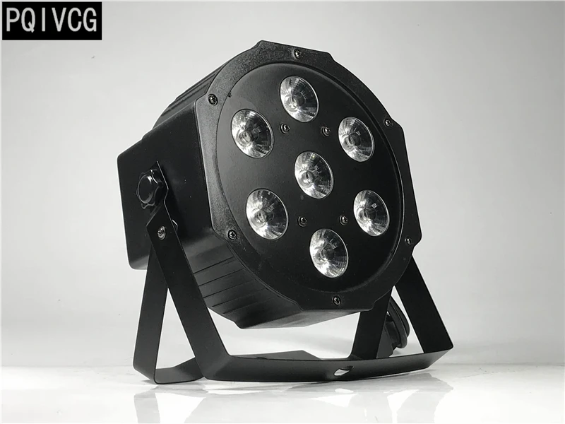 8 шт./7x18 Вт 6 в 1 Светодиодный прожектор RGBWA + UV плоский светодиодный dmx512 для