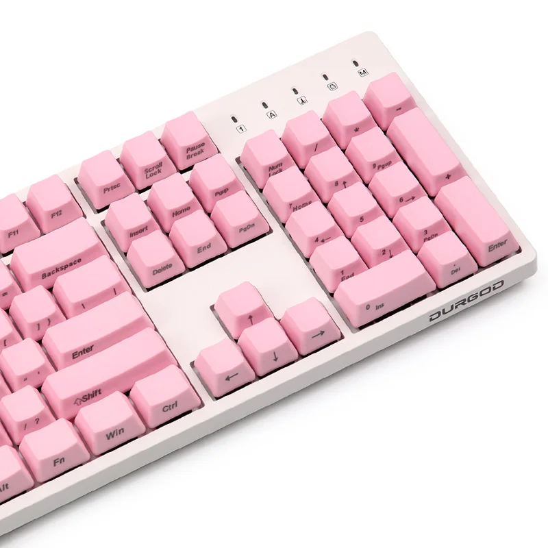 OEM розовые колпачки с боковой печатью ANSI 104 клавиши для вишневой mx механической