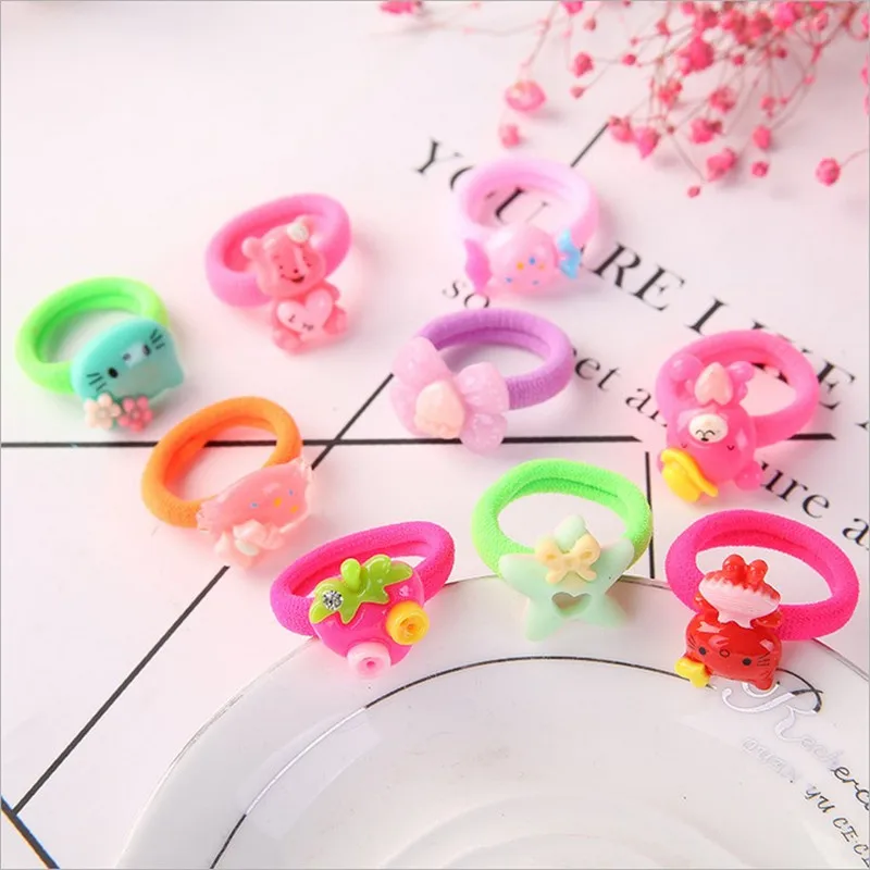 1PCS Lovely Rabbit Cat Small Bow Elastic Hair Bands Toys For Girls Handmade Small Headband Scrunchy Hair Accessories For Kids