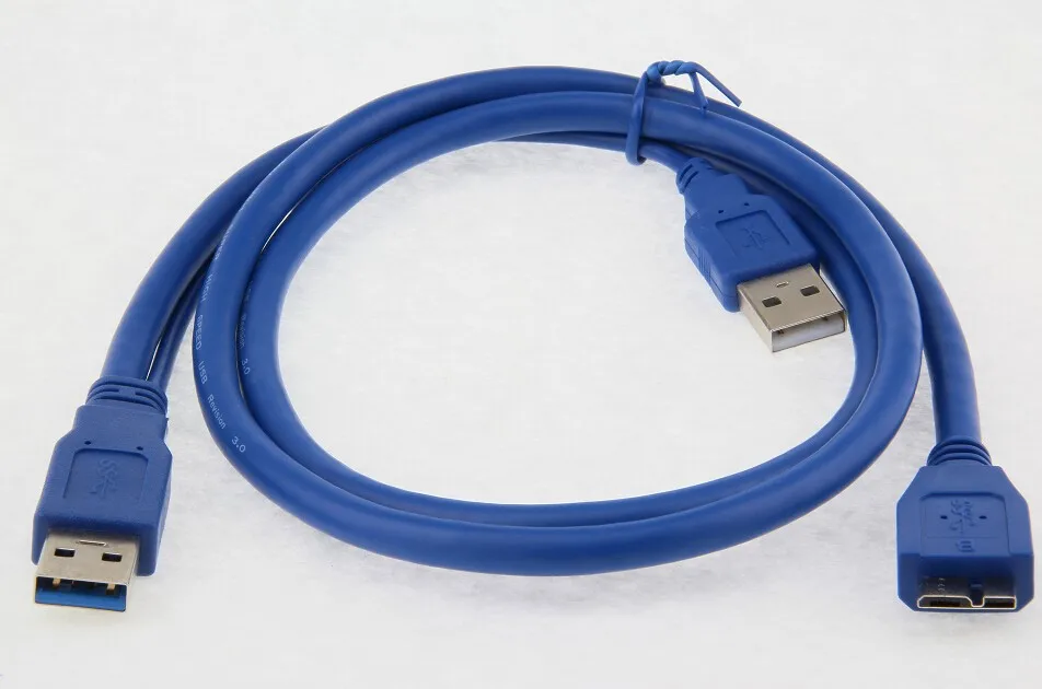1pcs 5Gbps Micro B USB 3.0 External hard Drive Cable with USB Power