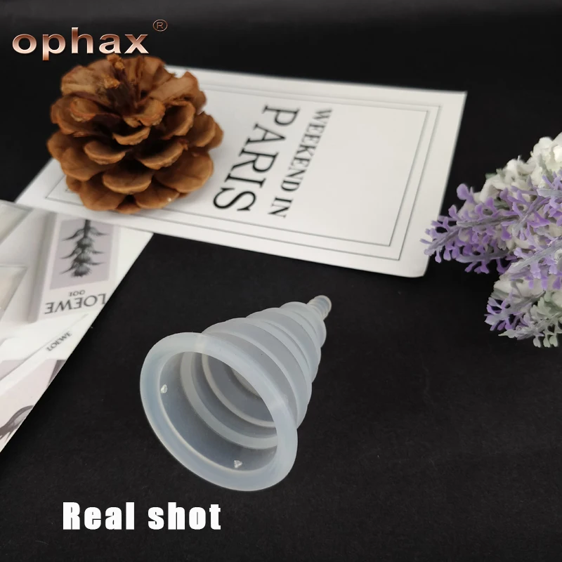 

OPHAX Medical Silicone Lady Menstrual Cup Female woman Vaginal health and hygiene products Soft and not stinging
