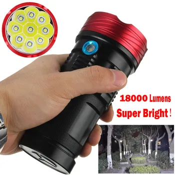 

2018 18000Lumen 9x XML T6 LED Flashlight Torch Tactical Hunting Lamp Safety & Survival Z1023