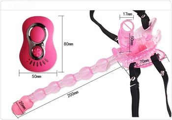 Hot Sale New Butterfly Sex Toys Remote Control 7 Speeds Strap Ons Vibrator Dildo Clitoris Anal Sex Products Sex Toys For Women 2