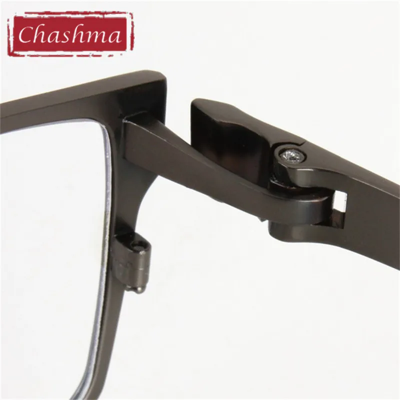 Брендовые очки Chashma мягкие мужские из чистого титана широкая оправа оптические