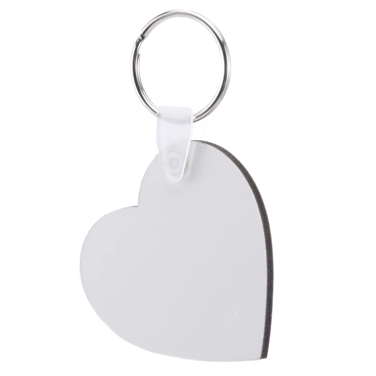 10pcs New Heart Blank Board Sublimation Printing Keyrings  One Side Printable For Heat Press Machine