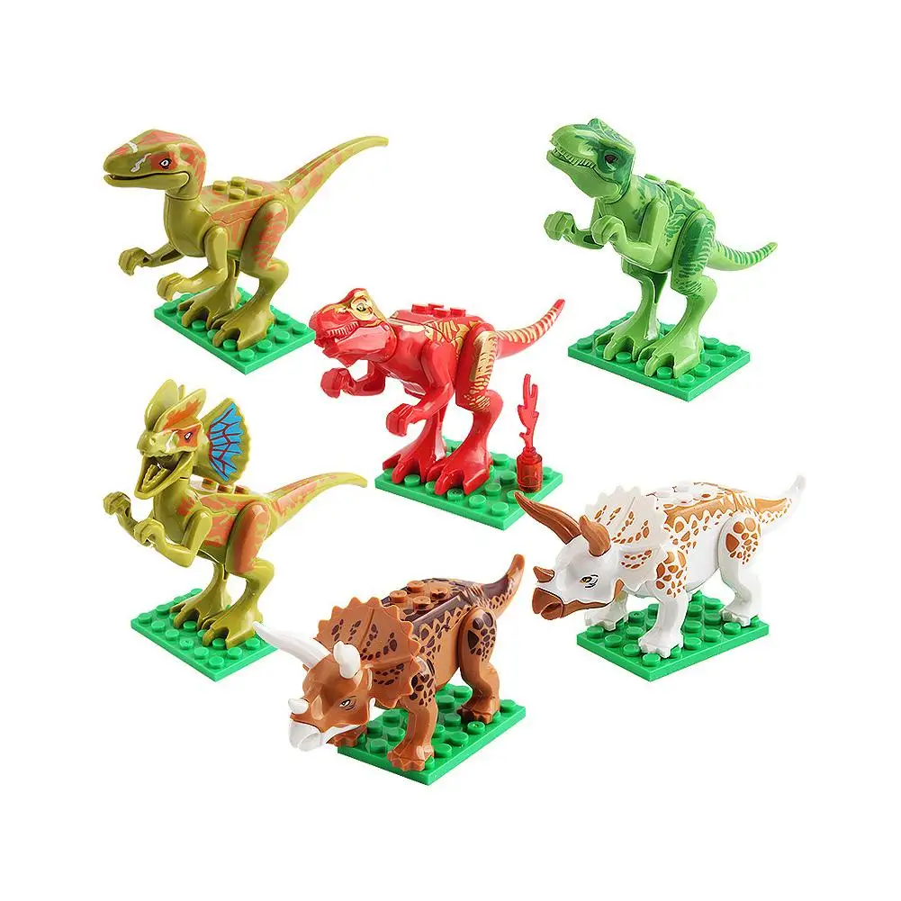 dinosaur assembling building blocks set