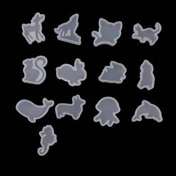 

Cat Wolf Rabbit DeerTransparent Silicone Manual Anmial Silicone Pyramid Energy Tower DIY Mould Jewelry Resin Molds For Jewelry