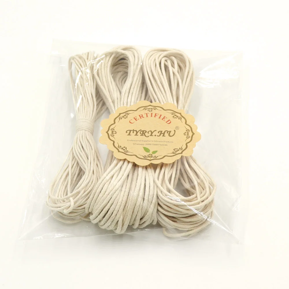 TYRY.HU 10M Waxed Cotton Cord For Jewelry Making 1/1.5/1.8mm Rope Waxed Twisted String Thread Line Strong Soft Safe For Baby