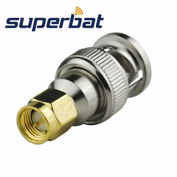 

Superbat 50Ohm Nickel&Gold Plated SMA-BNC RF Adapter SMA Male Plug to BNC Male Plug Straight Connector