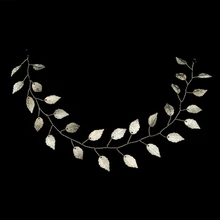 Свадебная лента для волос Золотые листья Ювелирные изделия Свадебная женская головная повязка свадебный головной убор подарок