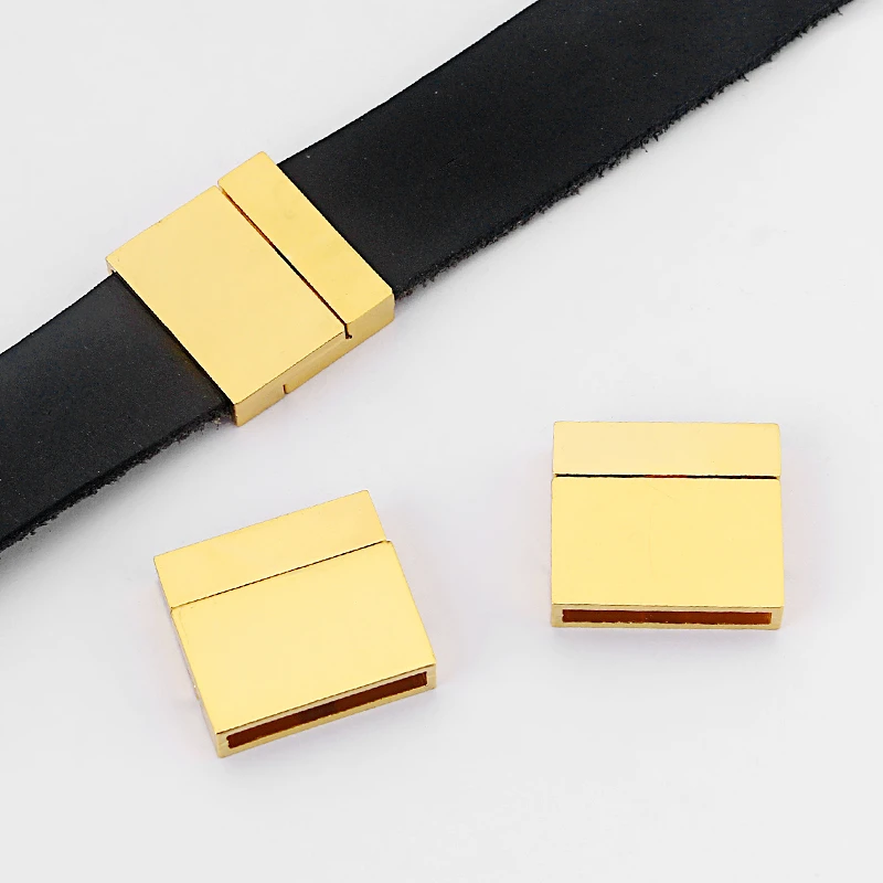 antique bronze flat clasp for flat leather bracelet or multi strand round leather AK145 3 Sets Snap Flat leather clasp 39x2mm hole