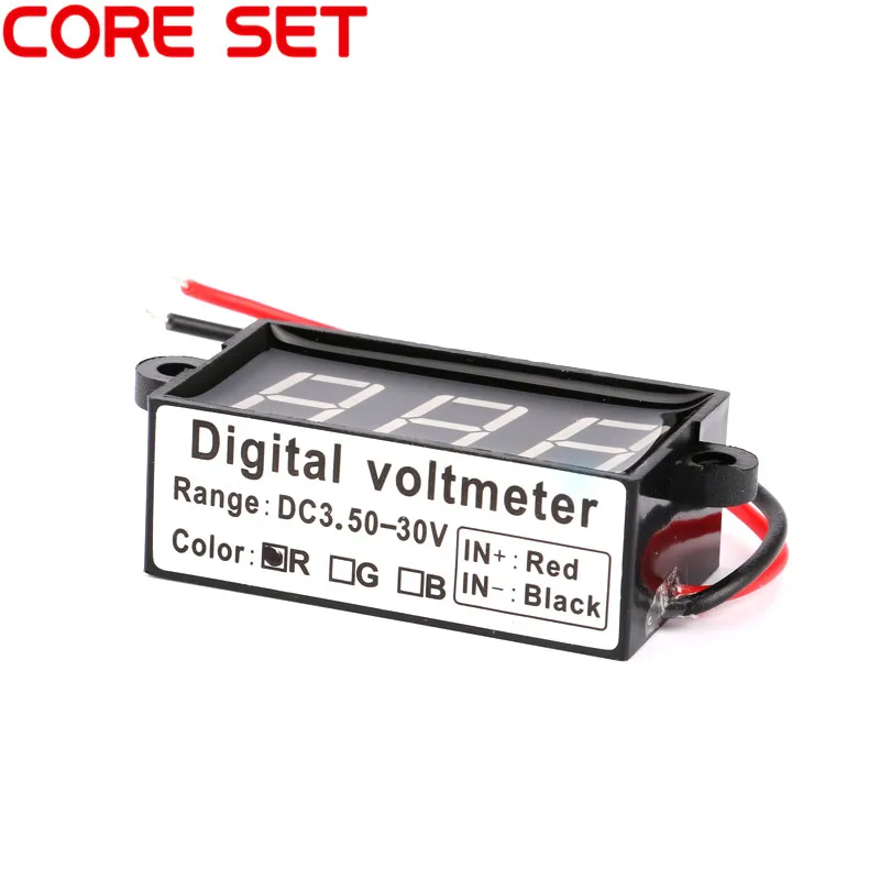 0,5" Мини цифровой вольтметр Водонепроницаемый измеритель напряжения DC3.5-30V точность переменной красный светодиодный Авто Грузовик двигатель транспортного средства напряжение