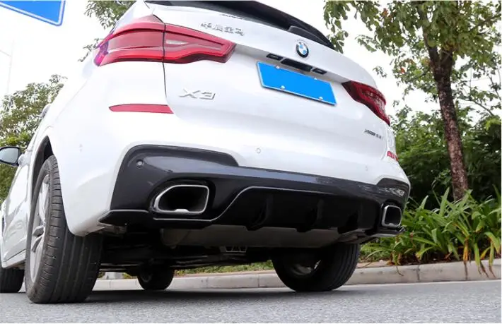 ABS углеродного волокна задний багажник спойлер диффузор выхлопной бампер Защитная крышка для BMW X3 G01