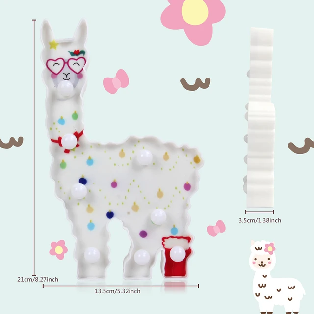Llama LED Night light Christmas Lights Indoor Battery Power Lovely Table Home Lamp Decoration Lighting for Children Bedroom 2018