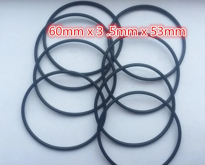 

free shipping 5Pcs 60mm x 3 .5mm x 53mm Industrial Rubber O Ring Oil Seal Gaskets