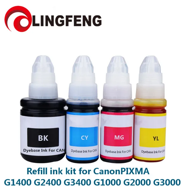 Aliexpress.com : Buy GI 490 Dye Ink Refill Kit for Canon PIXMA G1400 G2400 G3400 G1000 G2000