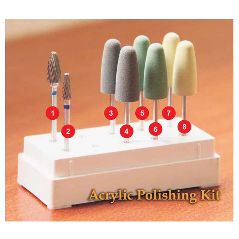 

16pcs dental lab 2.35mm shank Acrylic Polishing Tungsten Carbide Cutter kit
