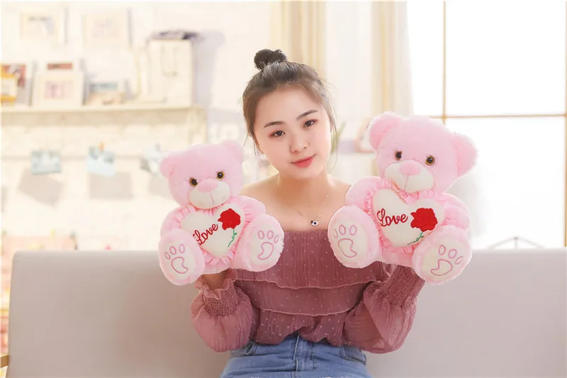 Emissor de Luz Urso de Peluche Abraço de Urso Luminosa de Incandescência Animal de Pelúcia Boneca de Pelúcia Presente para Crianças Diodo Bonito Ouvir Brinquedos Colorido Crianças 3 Brinquedos e hobbies