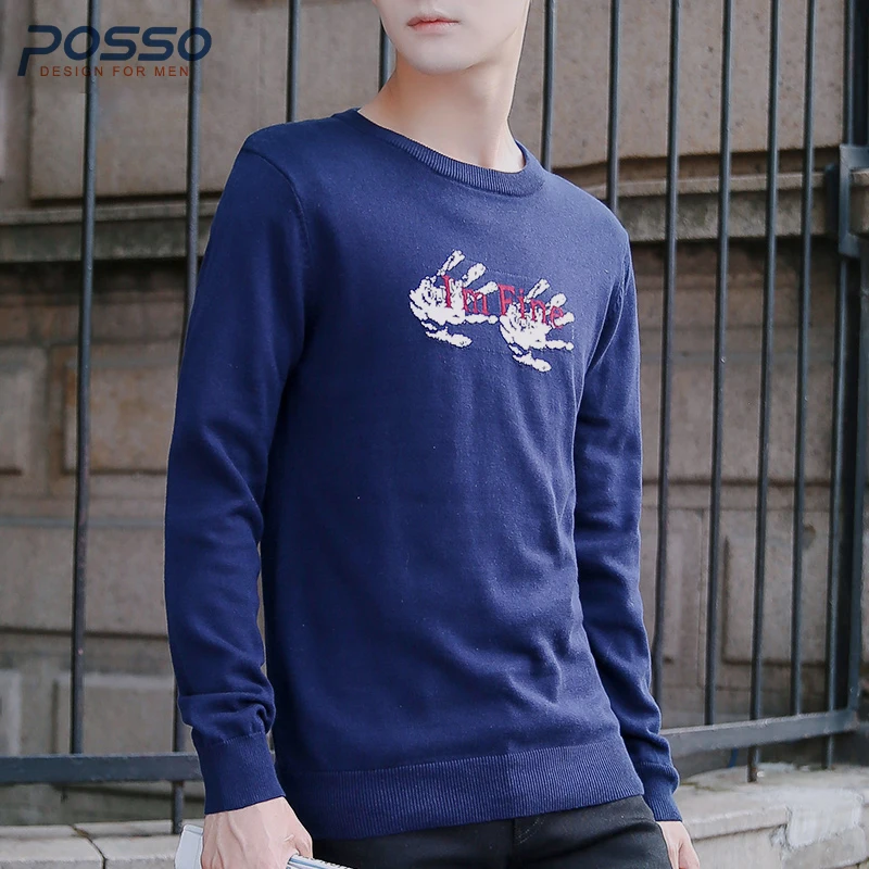 Men Fashion Knitted Sweater 2018 Brand New Stylish Spring