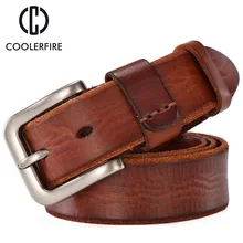 Neue ankunft 2017 männer gürtel aus echtem leder lässig vintage gürtel dornschließe full grain rindsleder braun rindslederband TM008