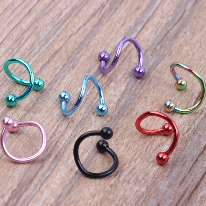 Серьга гвоздик для пирсинга 4 шт. 1 2*8 + 3 мм|stud piercing|tragus earring studcartilage tragus earrings |