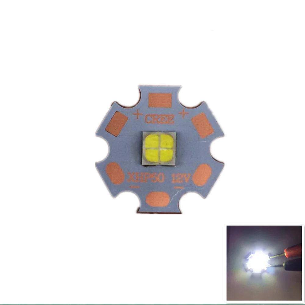 10 шт. Cree XLamp XHP50 18 Вт 6 в/12 В светодиодный излучатель лампы 2546lm холодный белый