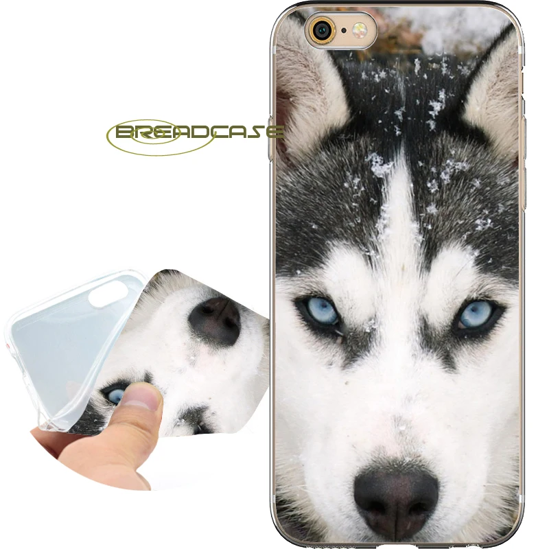 Coque Siberian Husky Dog Soft Clear TPU Silicone Phone Case for iPhone ...