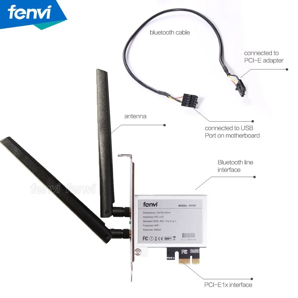 Goedkoop Draadloze Mini PCI E Card Desktop PCI E Adapter Converter Voor Intel Broadcom Half size WiFi Netwerkkaart Intel 7260 6300 6200