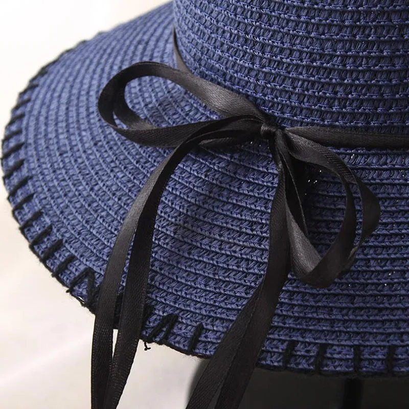 Мода 2017 Лето новая летняя Женская Складная широкая шляпа с большими полями