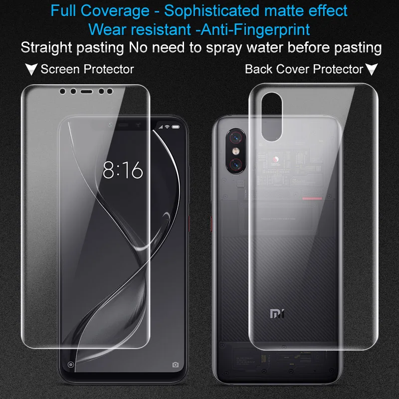 Защитная пленка на заднюю панель для экрана Xiaomi Mi iMAK матовая защитная 8 Scre |