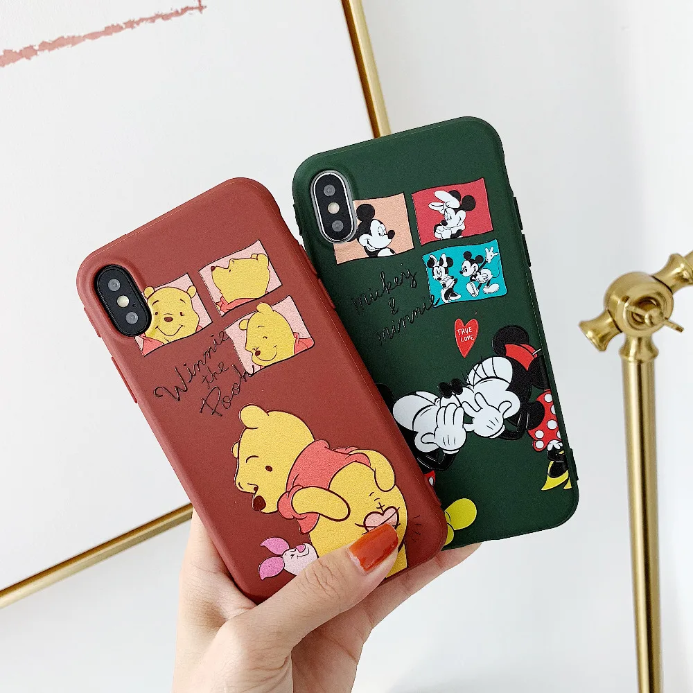 Cute Cartoon Mickey Mouse Minnie Phone case for iPhone X