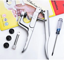 Free ship 10Pcs/Lot Kam Plastic Snap Button Plier DK-001 Snaps Fasteners Machine Snaps Kit Jewelry Machine Tool for T2 T3 T5 T8